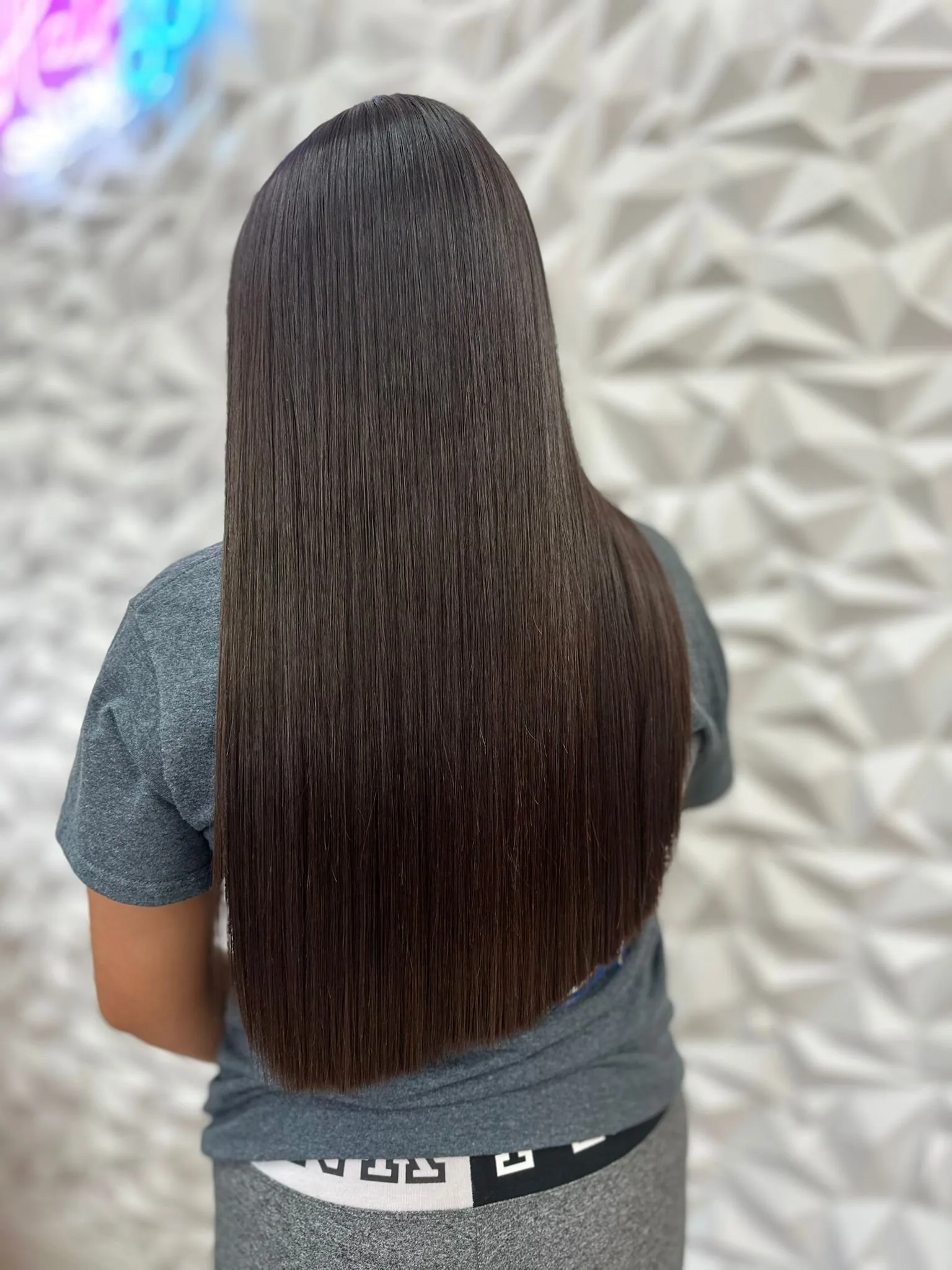 A guest's finished beauty service at Black Diamond.